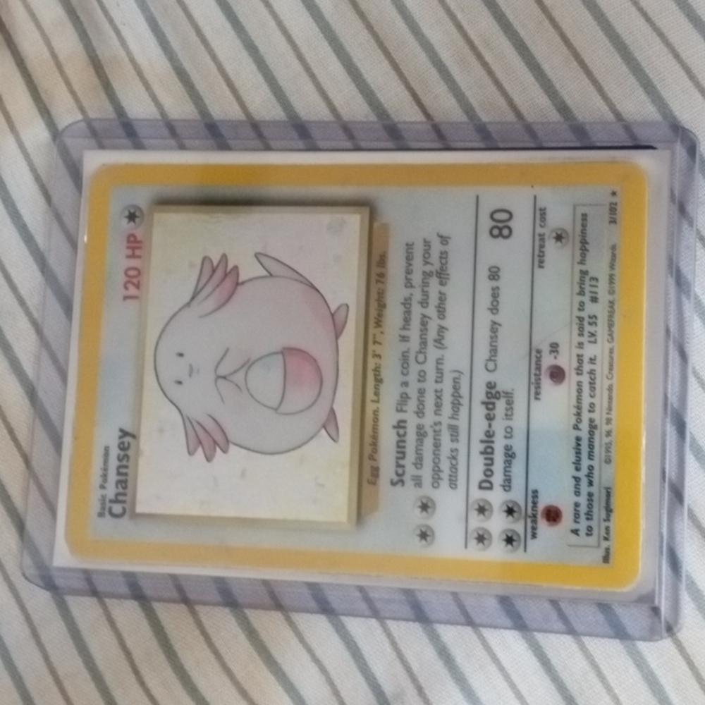 Chansey - 3/102 - Pokemon Base Set Unlimited Holo Rare Card
